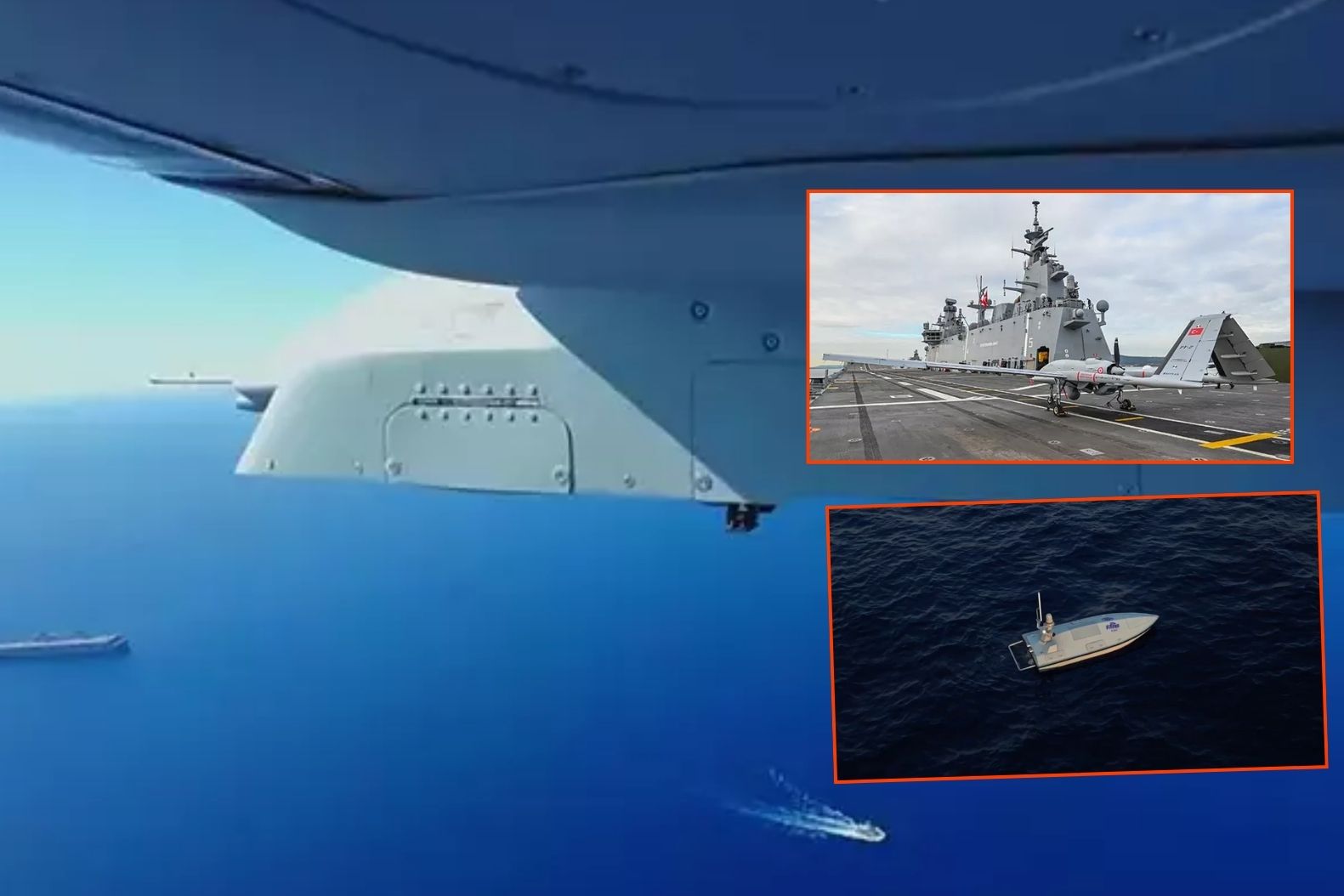 Bayraktar TB3, TCG Anadolu'dan havalandı, denizdeki KİDA'yı veri bağıyla kontrol etti