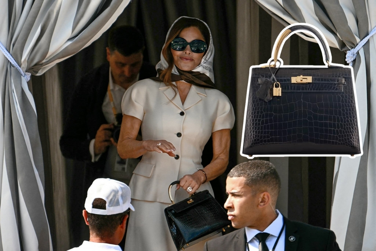 Taze gelin Lauren Sanchez'in altın saplı, 250 bin dolarlık çantası