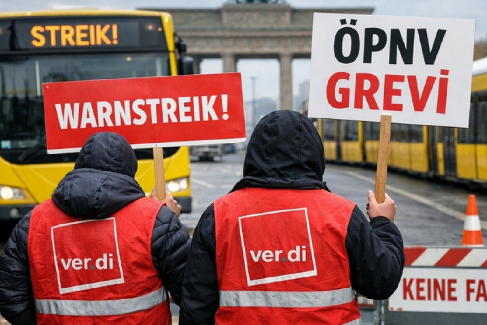 Almanya'da yeni grev, toplu ulaşım durma noktasında