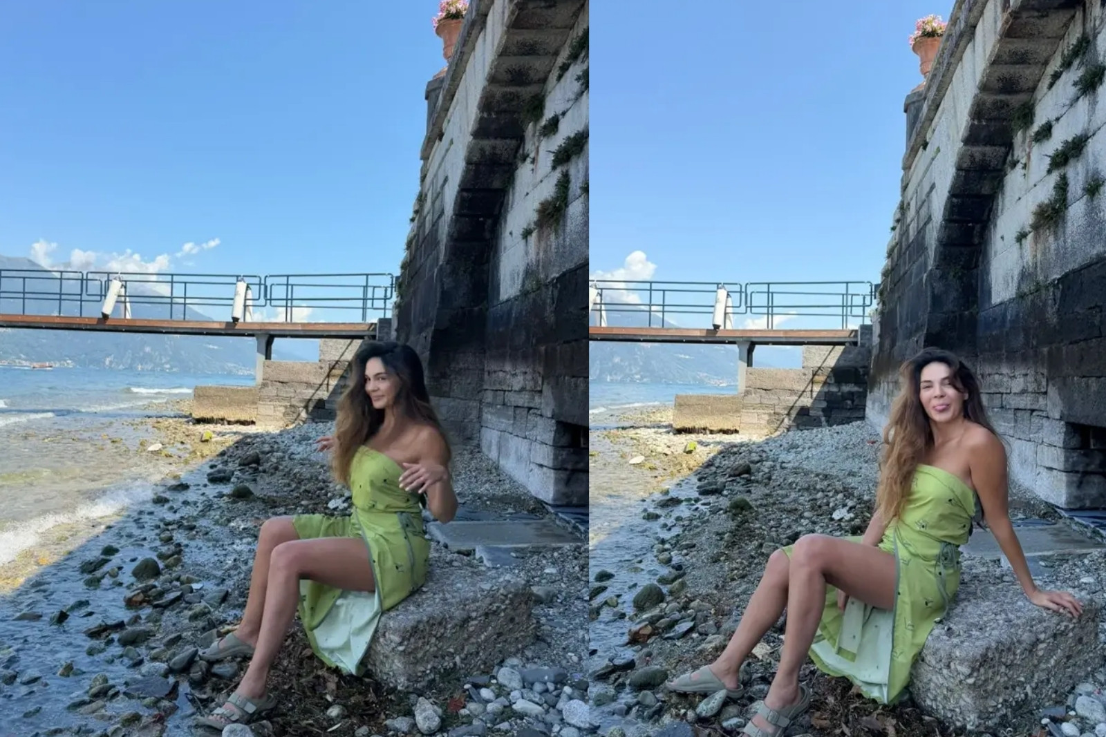 Ebru Şahin'in Como Gölü keyfi, pozlarını sosyal medya hesabından paylaştı