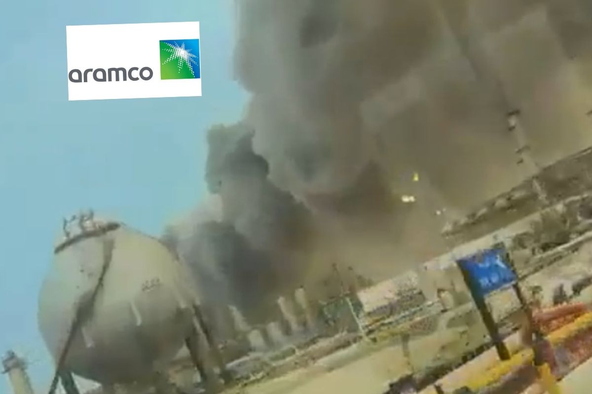 İran destekli Husiler, Suudi Arabistan'da Aramco tesislerini füze ve İHA'larla vurdu