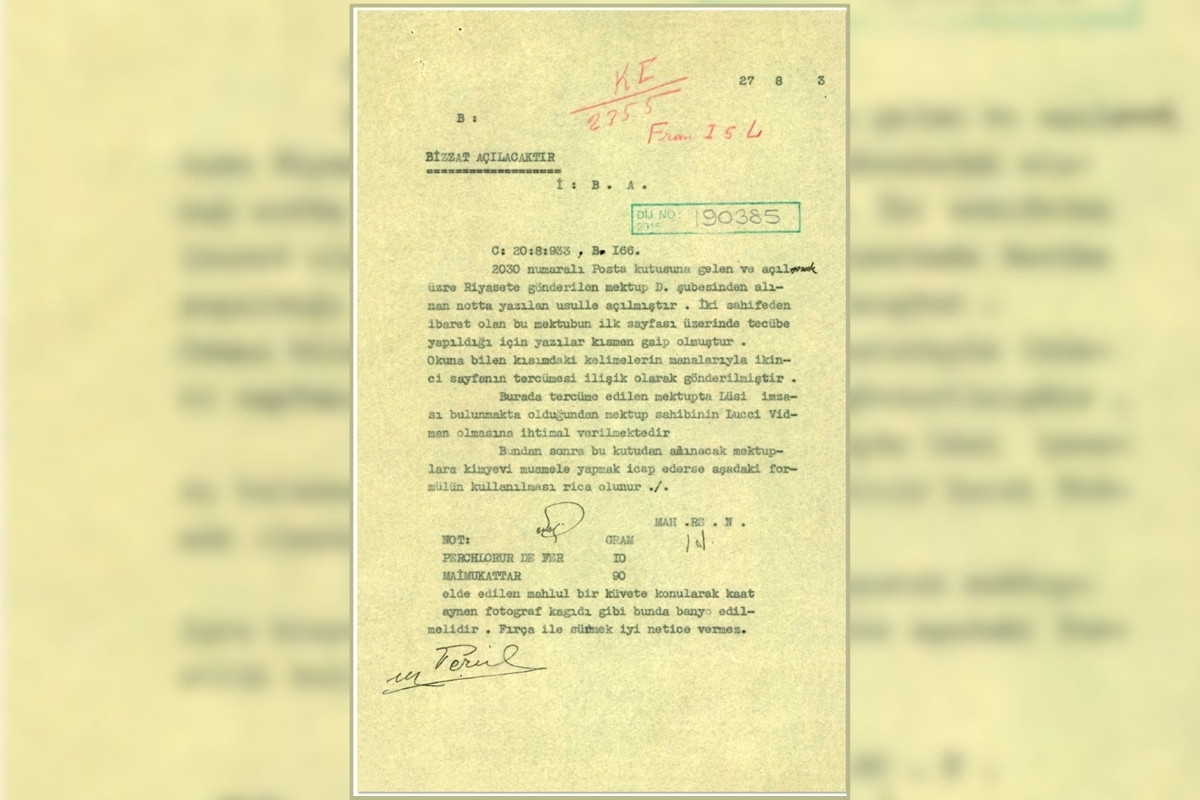MİT'in 93 yıllık 'gizli belge' formülü ortaya çıktı