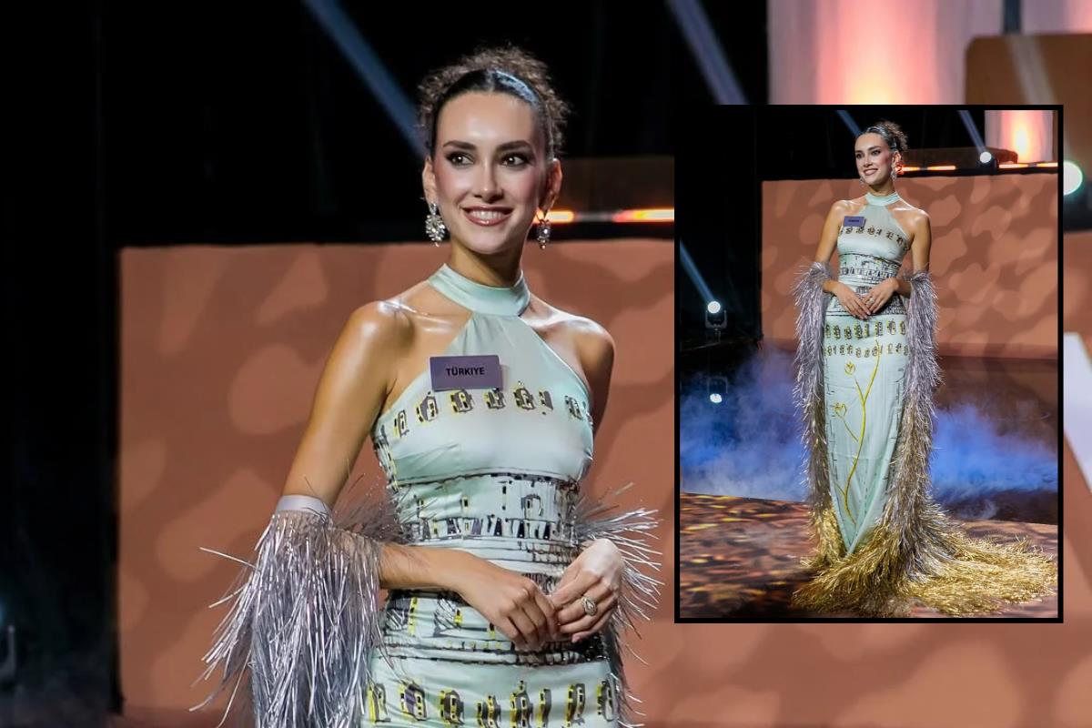 Miss Turkey 2025 birincisi Sıla Saraydemir, Miss World Güzellik Yarışması'nda Galata Kulesi ilhamlı elbisesiyle Vietnam'da yarışıyor