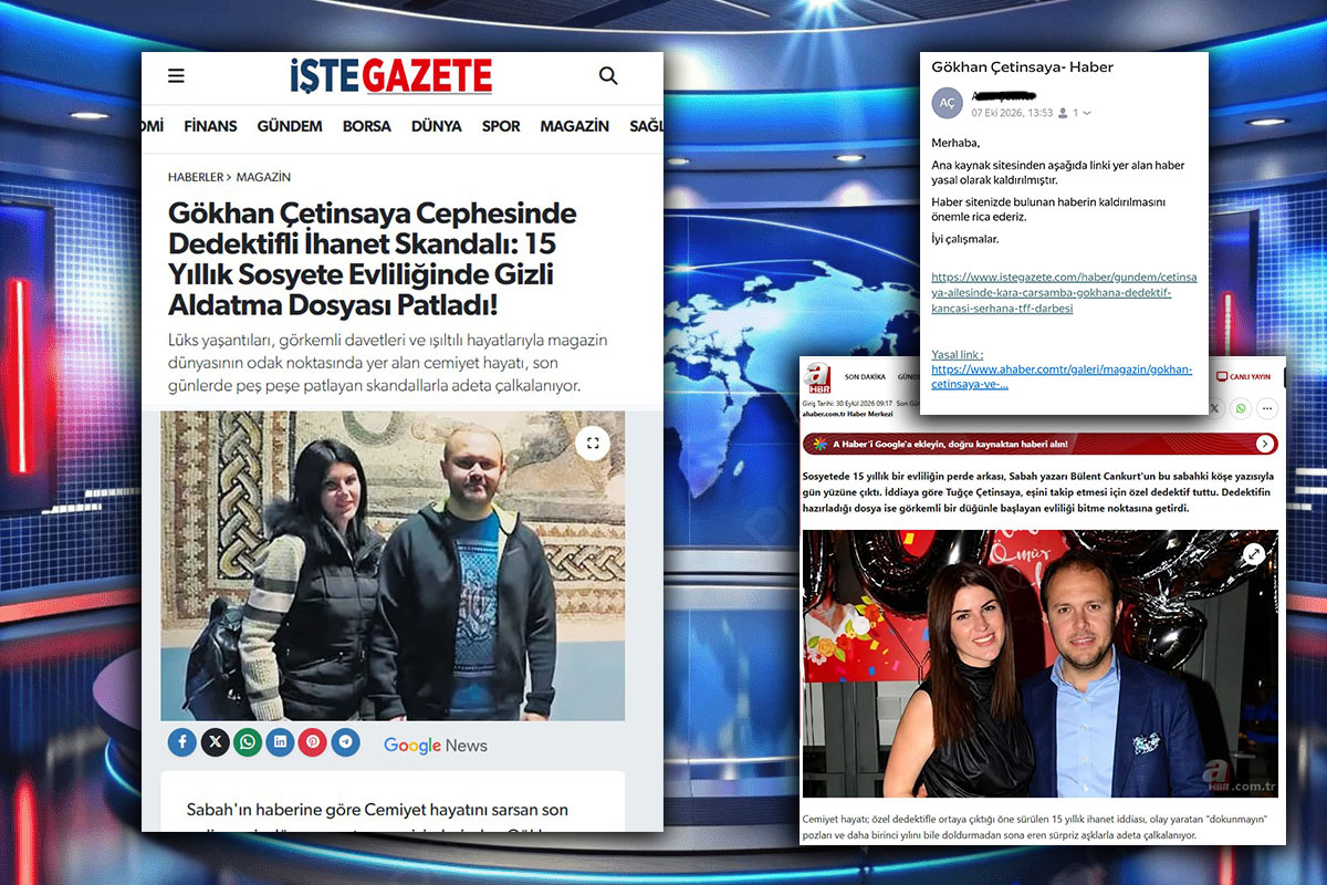 Gökhan Çetinsaya'nın Aldatma ve Dedektif Skandalında PR Oyunu: İşte Gazete'yi Geçersiz Linkle Yanıltmaya Çalıştılar!