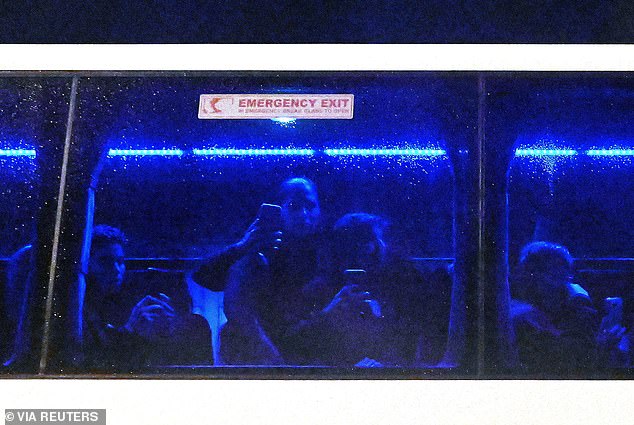 The Iranian women's team were seen making what appears to be an 'SOS' hand signal after their Asian Cup campaign ended on Sunday night