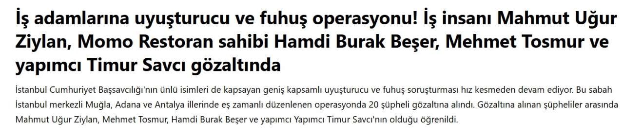 Fuhuş ve Kokain Operasyonuyla Cezaevine Giren Mahmut Ziylan, Skandal Haberlerine Erişim Engeli mi Aldırdı?