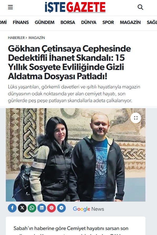 Gökhan Çetinsaya’nın Aldatma ve Dedektif Skandalında PR Oyunu : Resim 1