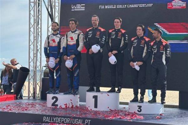 Kerem Kazaz'dan uluslararası arenada çifte podyum: Portekiz Rallisi'nde WRC3'te ikinci, Junior WRC'de üçüncü oldu