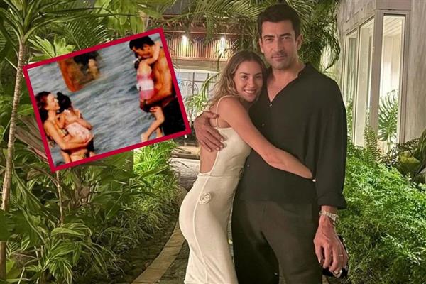 Ünlü oyuncu çift Kenan İmirzalıoğlu ve Sinem Kobal, kızlarıyla birlikte Fun Beach'te görüntülendi