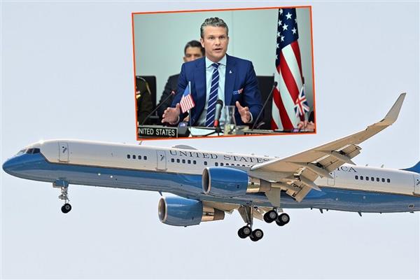 ABD Savunma Bakanı'nın uçağının ön camı çatladı, uçak İngiltere'ye acil indi