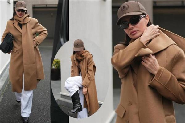 Yasemin Ergene'nin kış tarzı dikkat çekti