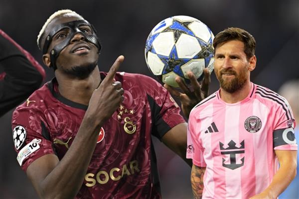 Victor Osimhen 2025 yılında 46 gole ulaşarak Messi'yi maç sayısında geride bıraktı