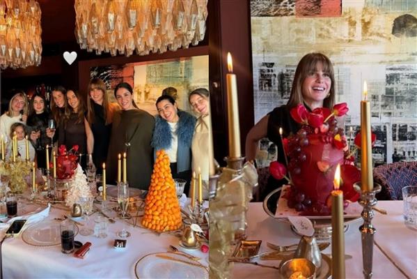 Nazlı Sabancı doğum gününü dostlarıyla kırmızı ve siyah temasıyla kutladı
