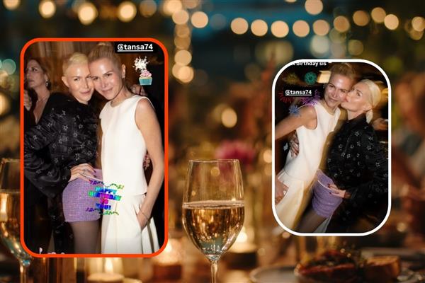 Mermerci kardeşler Tansa Mermerci Ekşioğlu'nun doğum günü için bir araya geldi