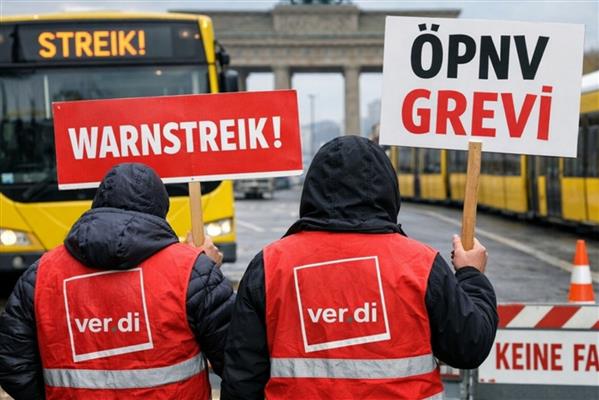 Almanya'da yeni grev, toplu ulaşım durma noktasında