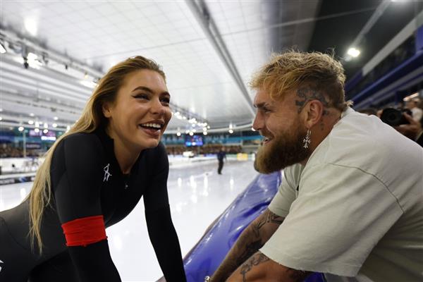 Jake Paul nişanlısı Jutta Leerdam için Kış Olimpiyatları'na özel uçakla gitti