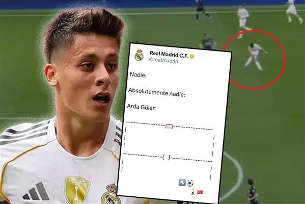 Arda Güler'in müthiş golü için Real Madrid'den Türk bayraklı paylaşım