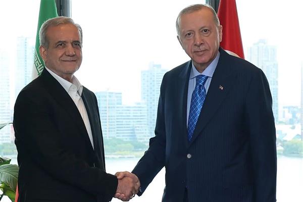 Erdoğan, Pezeşkiyan'la görüştü müzakerelerden istifade edilmesi gerektiğini söyledi