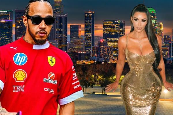 Kim Kardashian ile Lewis Hamilton Los Angeles'ta romantik akşam yemeğinde kol kola görüntülendi