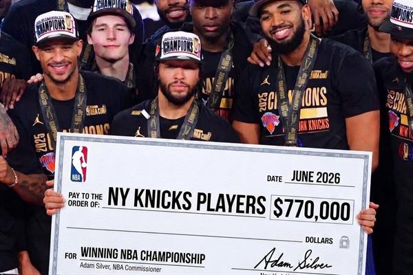 NBA şampiyonu olan New York Knicks'te oyuncu başına 770 bin dolarlık şampiyonluk primi gündem oldu