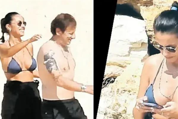 Yaz sezonunu Çeşme'de açan Kaya Çilingiroğlu ile Aslım Kan, gün boyu plajın tadını çıkardı