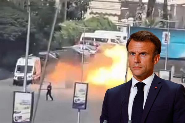 Suriye'nin başkenti Şam'da, Fransa Cumhurbaşkanı Emmanuel Macron'un konakladığı otelin yakınlarında iki büyük patlama meydana geldi