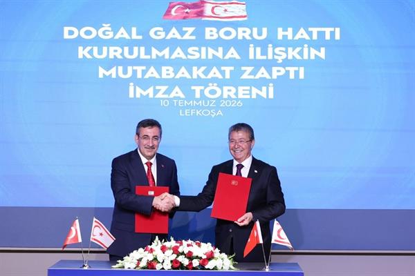 Türkiye ile KKTC arasında doğalgaz hattı için imzalar atıldı