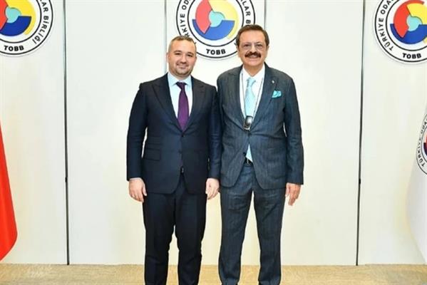 TOBB Başkanı Hisarcıklıoğlu TCMB Başkanı Karahan ile bir araya geldi