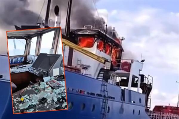 Rusya Sulina Limanı'nda Türk şirkete ait gemiyi, Ukrayna da Hazar Denizi'nde İran'ın ticaret gemisini vurdu