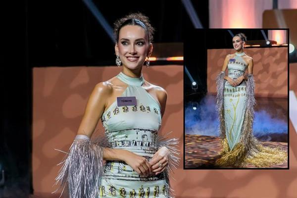 Miss Turkey 2025 birincisi Sıla Saraydemir, Miss World Güzellik Yarışması'nda Galata Kulesi ilhamlı elbisesiyle Vietnam'da yarışıyor